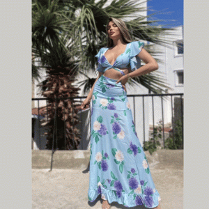 Set φούστα με δετό τοπ