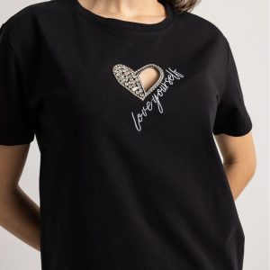 T-Shirt με κέντημα love yourself