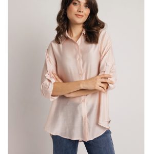 Πουκάμισο μονόχρωμο ροζ