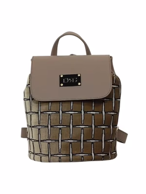 Grid Backpack μπεζ De Raggi