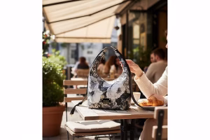 De Raggi Floral τσάντα ώμου και χιαστί μαύρη