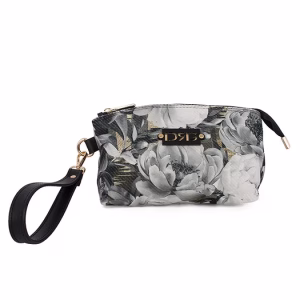 De Raggi γυναικείο τσαντάκι floral μαύρο