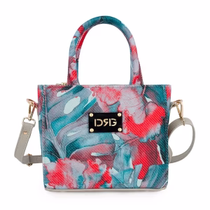 De Raggi Floral mini Tote τσαντάκι μπλε