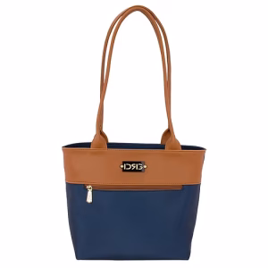 De Raggi Champagne Shoulder Bag μπλε με ταμπά