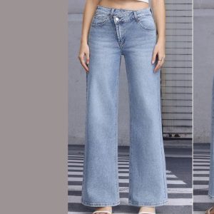 Jean με στραβό κούμπωμα